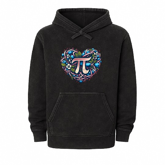Blueberry Pi Day Mineral Wash Hoodies