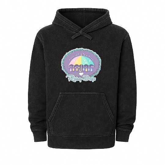Novelty Rainy Days Mineral Wash Hoodies