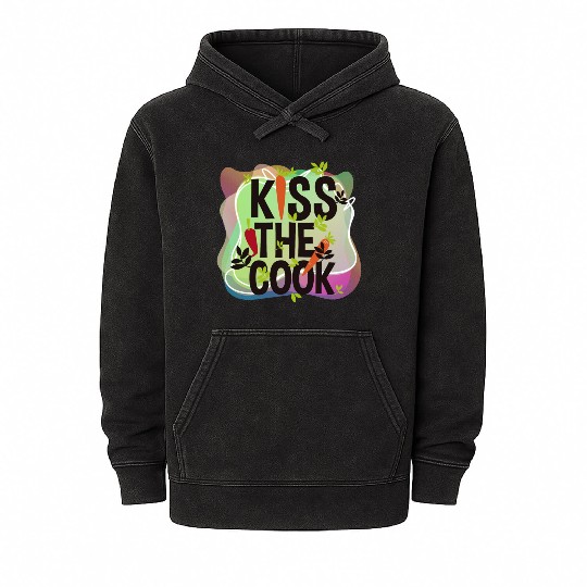 Vector Cartoon Kiss The Cook Carrot Metaphor Art Mineral Wash Hoodies
