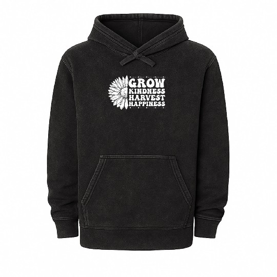 Grow Kindness Harvest Happiness Mineral Wash Hoodies