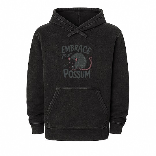 Embrace your inner possum Street Cats Squad Mineral Wash Hoodies