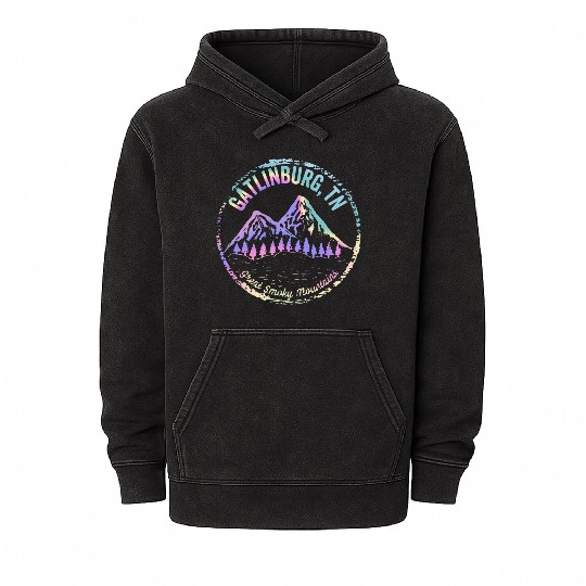 Gatlinburg Tennessee Great Smoky Mountain Souvenir Mineral Wash Hoodies