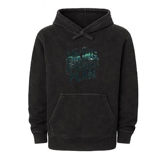 Hiking Is My Retirement Plan Mineral Wash Hoodies