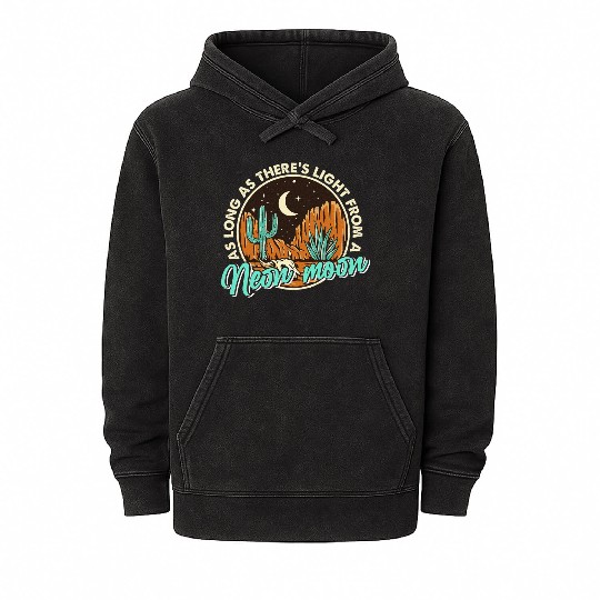 Neon Moon Cactus Country Mountain Western Cow Mineral Wash Hoodies