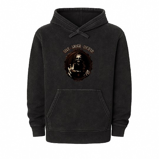 Live Love Lucifer Goth Festival Death Metal Mineral Wash Hoodies