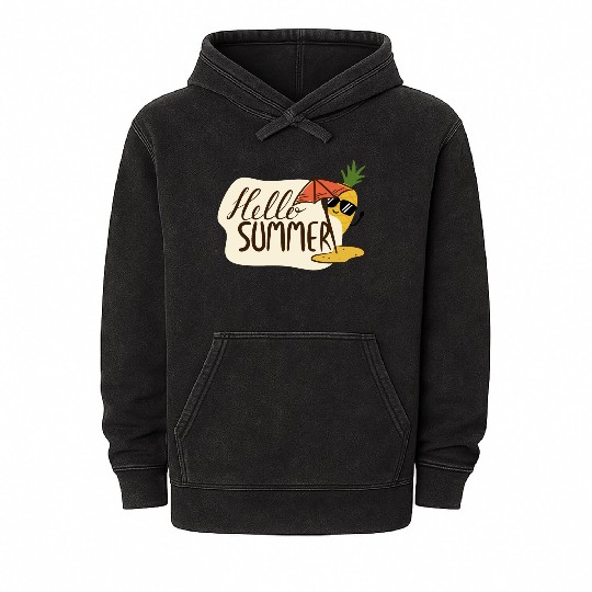 Summer vibes Mineral Wash Hoodies