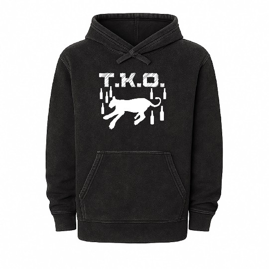 TKO Drunk Predator Passed Out Blackout Coma White Mineral Wash Hoodies