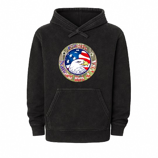 Hanes Youth Mineral Wash Hoodies USA Eagle