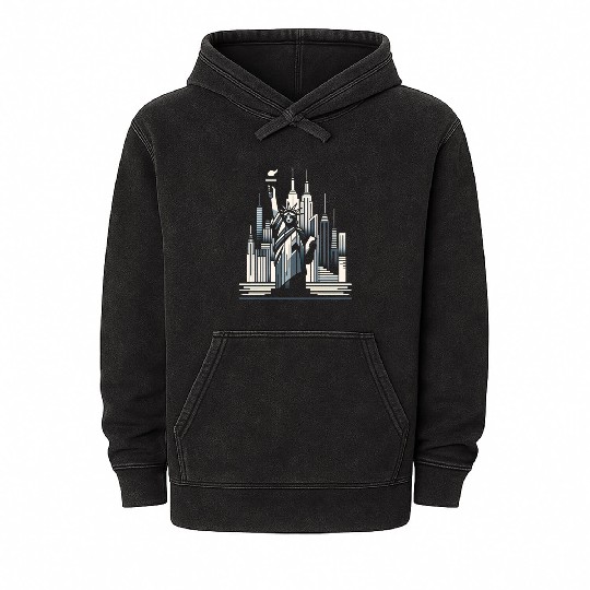 Statue of Liberty Embrace Mineral Wash Hoodies