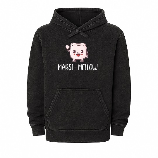 Marsh-Mellow Marshmallow Puns Cocoa RV Mountain Mineral Wash Hoodies