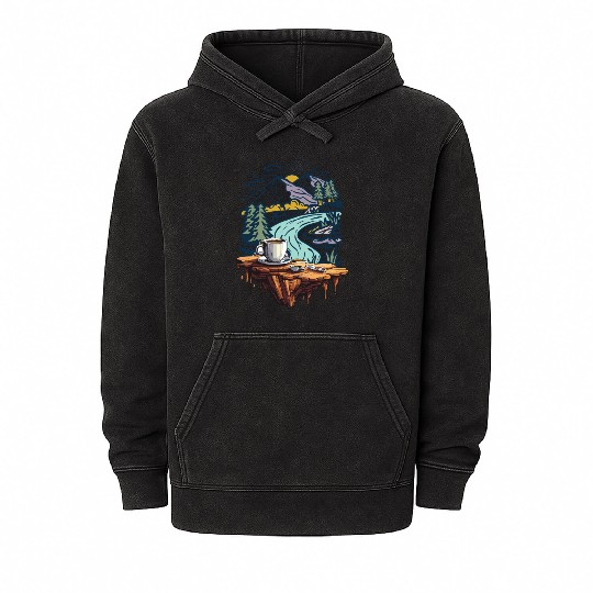 Nature and Coffee Lover Classic Mineral Wash Hoodies