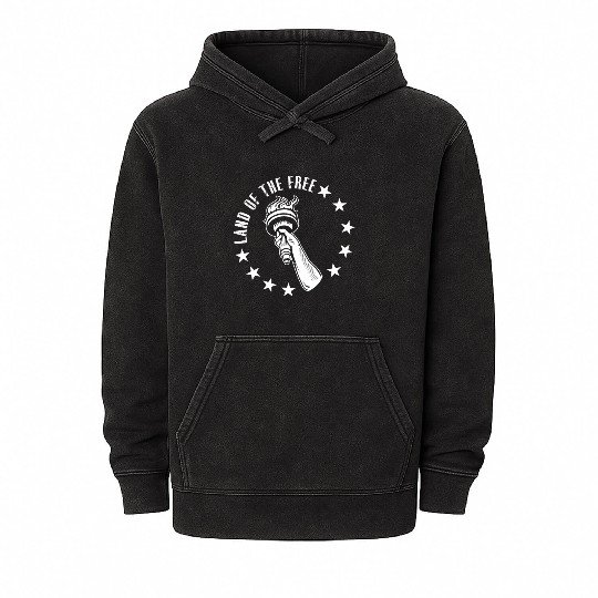 Land of The Free Mineral Wash Hoodies
