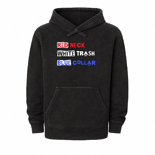 Red White Blue Mineral Wash Hoodies