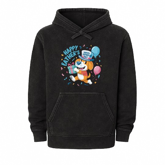 Pawsitively Pawesome: Dog Dad Father's Day Mineral Wash Hoodies