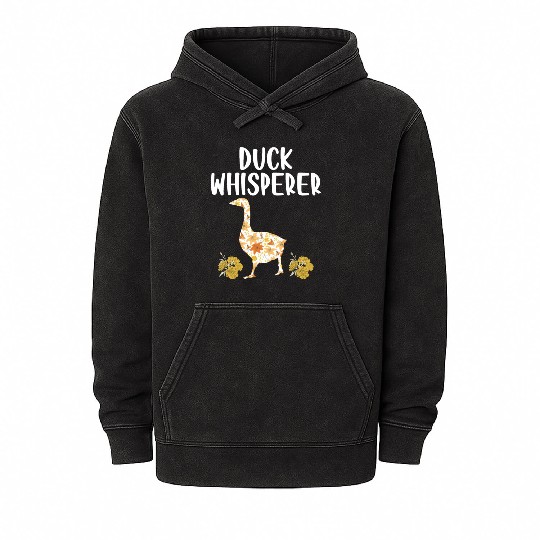 Duck Whisperer Flower Farming Farm Animal Farmer Mineral Wash Hoodies