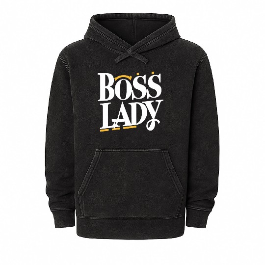 Boss Lady Stylish Collection Mineral Wash Hoodies