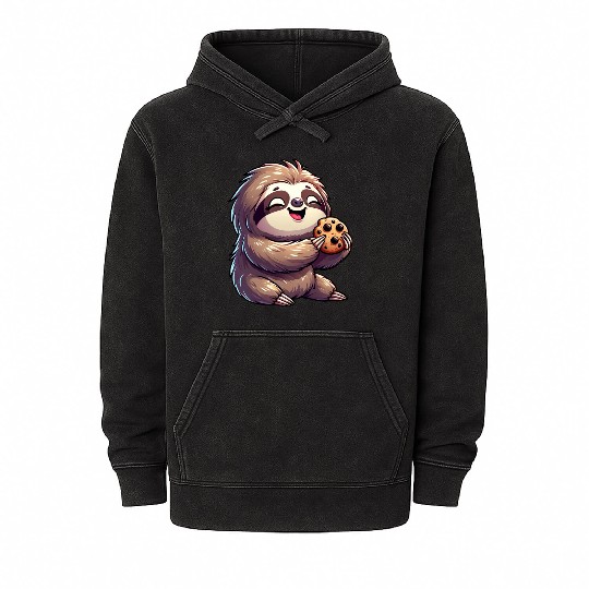 Sloth Sweet Cookie Biscuit Delight Mineral Wash Hoodies