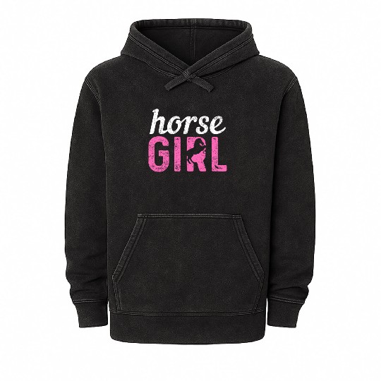 Horse Fan Racing Riding Head Sayings Farm Barn Mineral Wash Hoodies