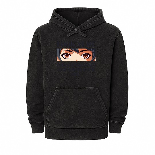 Anime eyes Streetwear Design Mineral Wash Hoodies