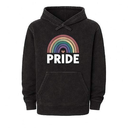 Lesbian Funny LGBT Gay Pride Rainbow Mineral Wash Hoodies