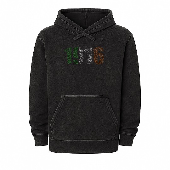 Easter 1916 Wordcloud Mineral Wash Hoodies