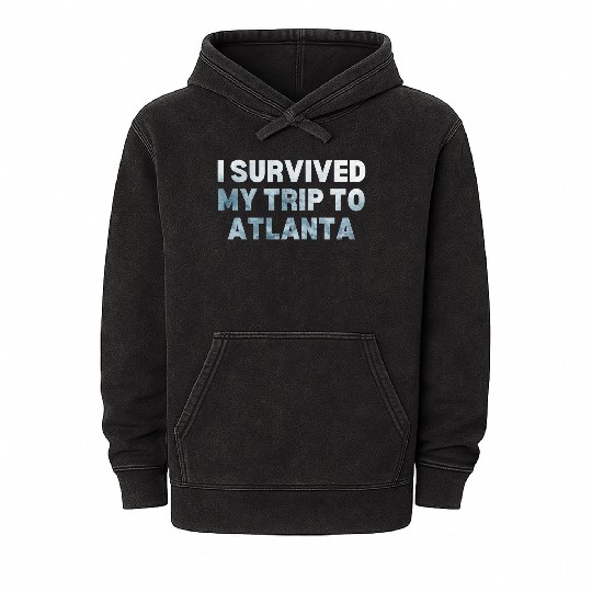 My Trip Traveler Vacation Atlanta Mineral Wash Hoodies