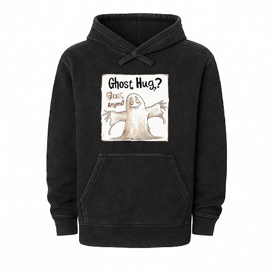 Ghost Hug, Ghost Anyone Mineral Wash Hoodies