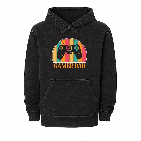 Gamer Dad Mineral Wash Hoodies