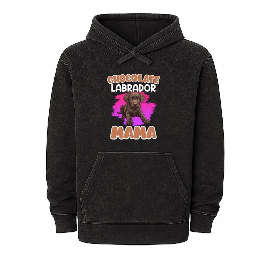 Labrador Retriever CHOCOLATE LAB MOM Labrador Mineral Wash Hoodies