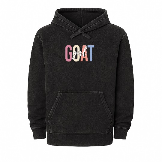 Love Goats Farmer Farming Mineral Wash Hoodies