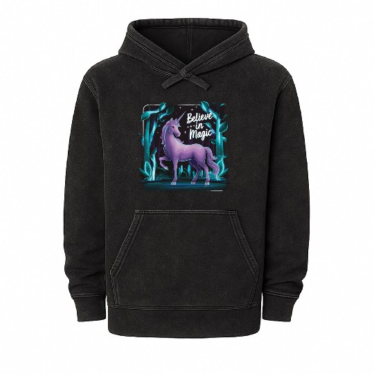 Believe in Magic Design Mineral Wash Hoodies