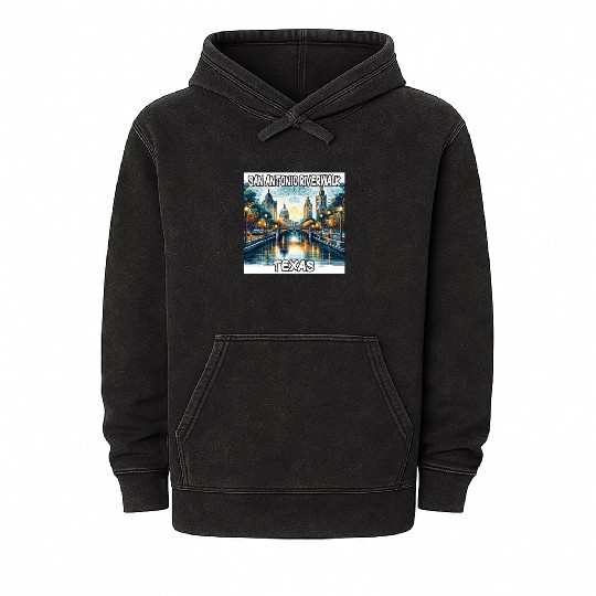 San Antonio Riverwalk Mineral Wash Hoodies