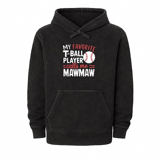 Baseball Grandma Grandmother Grandparents Day Mineral Wash Hoodies