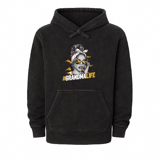 Baseball Grandma Grandmother Grandparents Day Mineral Wash Hoodies