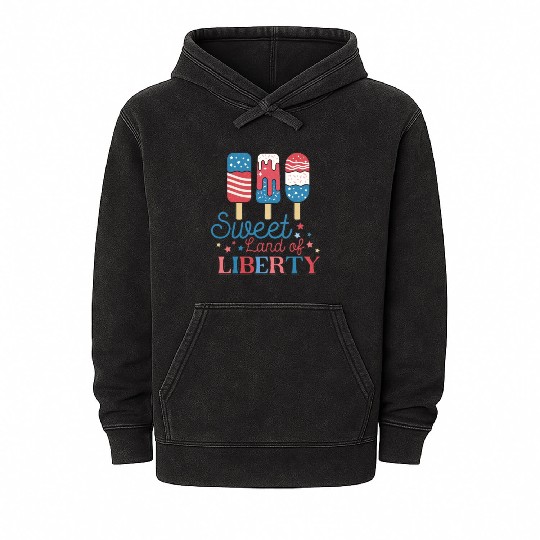sweet land of liberty 4thJuly Mineral Wash Hoodies