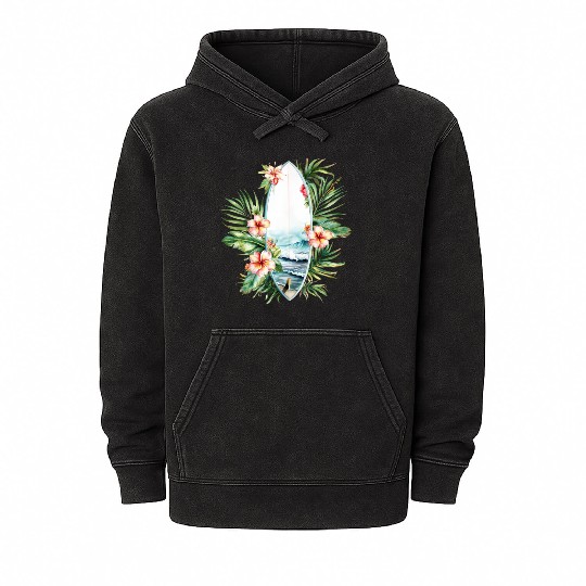 Surfboards Clipart - Trendy Surfboard Designs, Mineral Wash Hoodies