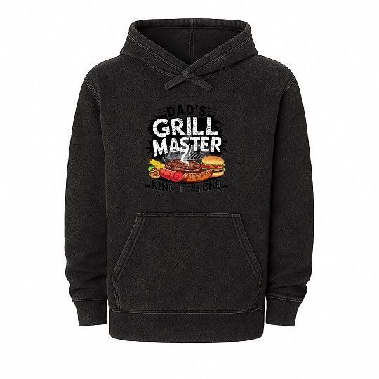 Dad's Grill Master - King OfThe BBQ father's day Mineral Wash Hoodies