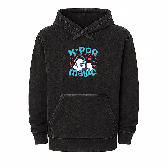 K-Pop Korean Music K-Pop Magic Mineral Wash Hoodies