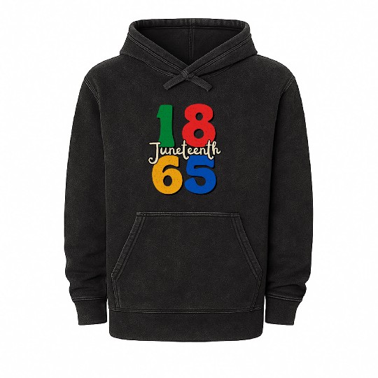 Freedom day Juneteenth 1865 Mineral Wash Hoodies