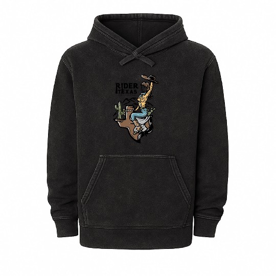 WILD WEST COW GIRL Mineral Wash Hoodies