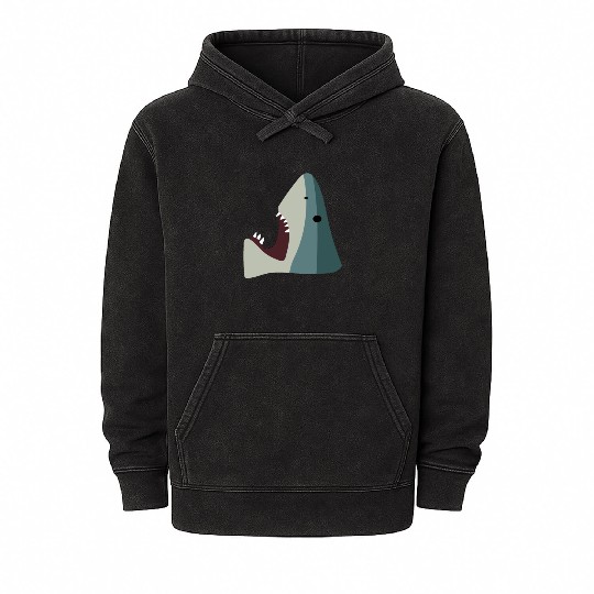 Shark Stepping On A Brick Toy Funny Internet Meme Mineral Wash Hoodies