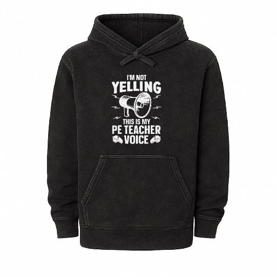 Cool PE Teacher Art Physical Education Teacher Mineral Wash Hoodies