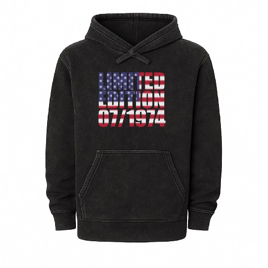 50th birthday Limited Edition USA 07/1974 Mineral Wash Hoodies
