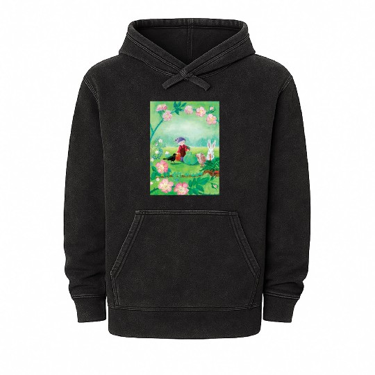 Gnome Gardener, Blackbird, Hedgehog & White Rabbit Mineral Wash Hoodies