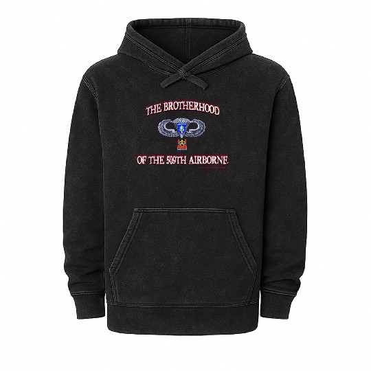 Ol Koot Designs BROTHERHOOD AIRBORNE Mineral Wash Hoodies