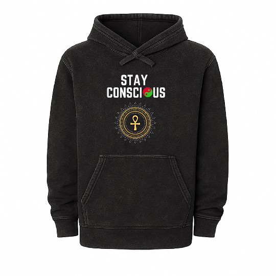 Stay Conscious Afrocentric Clothing Mineral Wash Hoodies