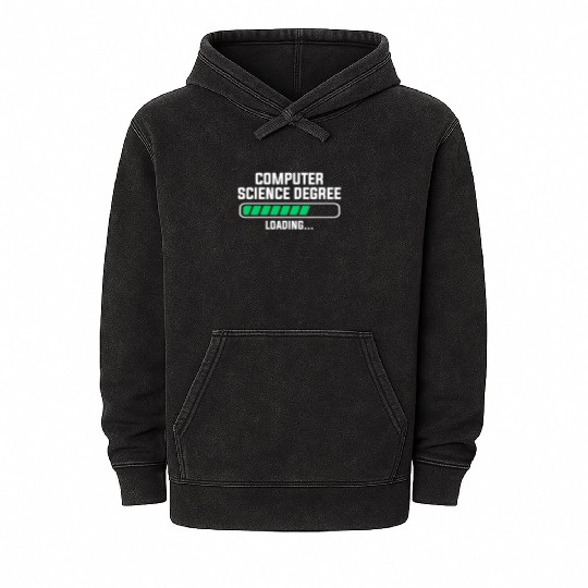 computer science degree Mineral Wash Hoodies