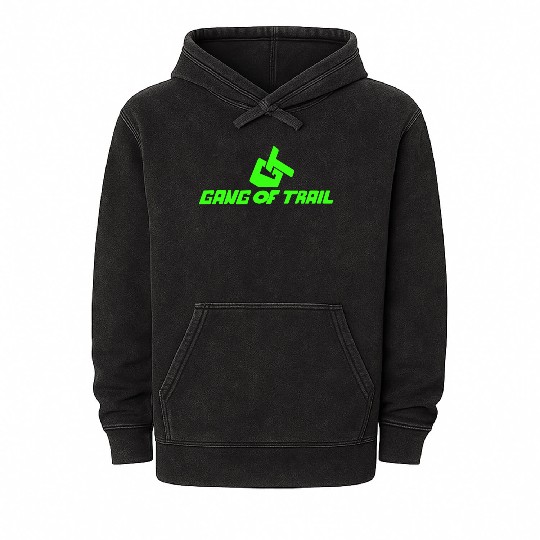 Gang of trail Green neon Mineral Wash Hoodies