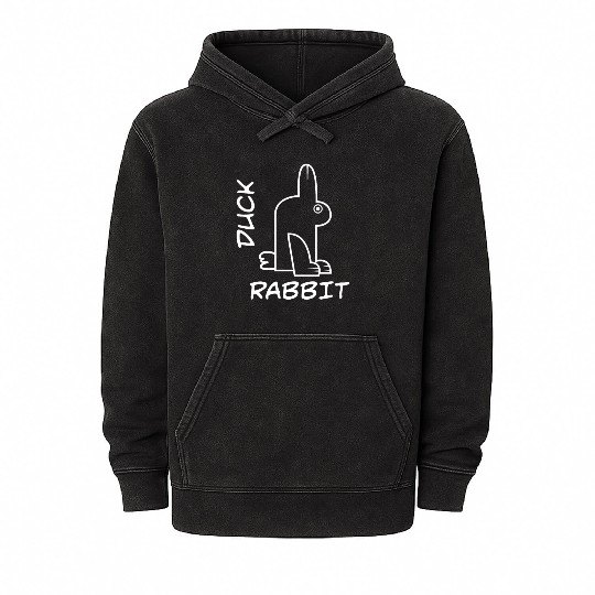 Rabbit Duck Meme Science Math Geek Philosophy Mineral Wash Hoodies