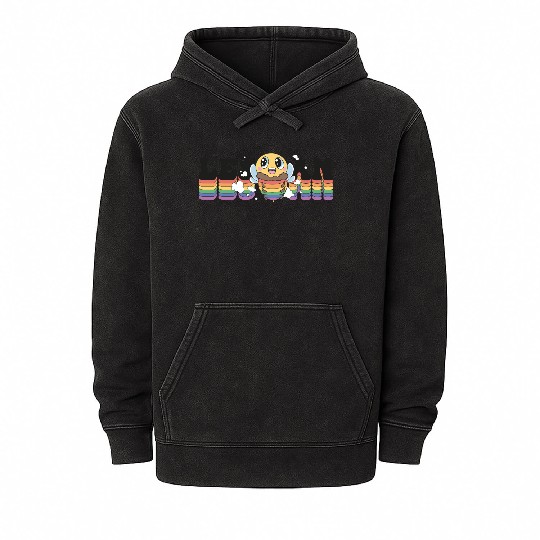 Les Bee An - Lesbian LGBT Pride - But First, Mineral Wash Hoodies